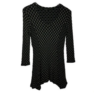 Tianello by Steve Barraza Asbury Top 3/4 Sleeve size small black and army green